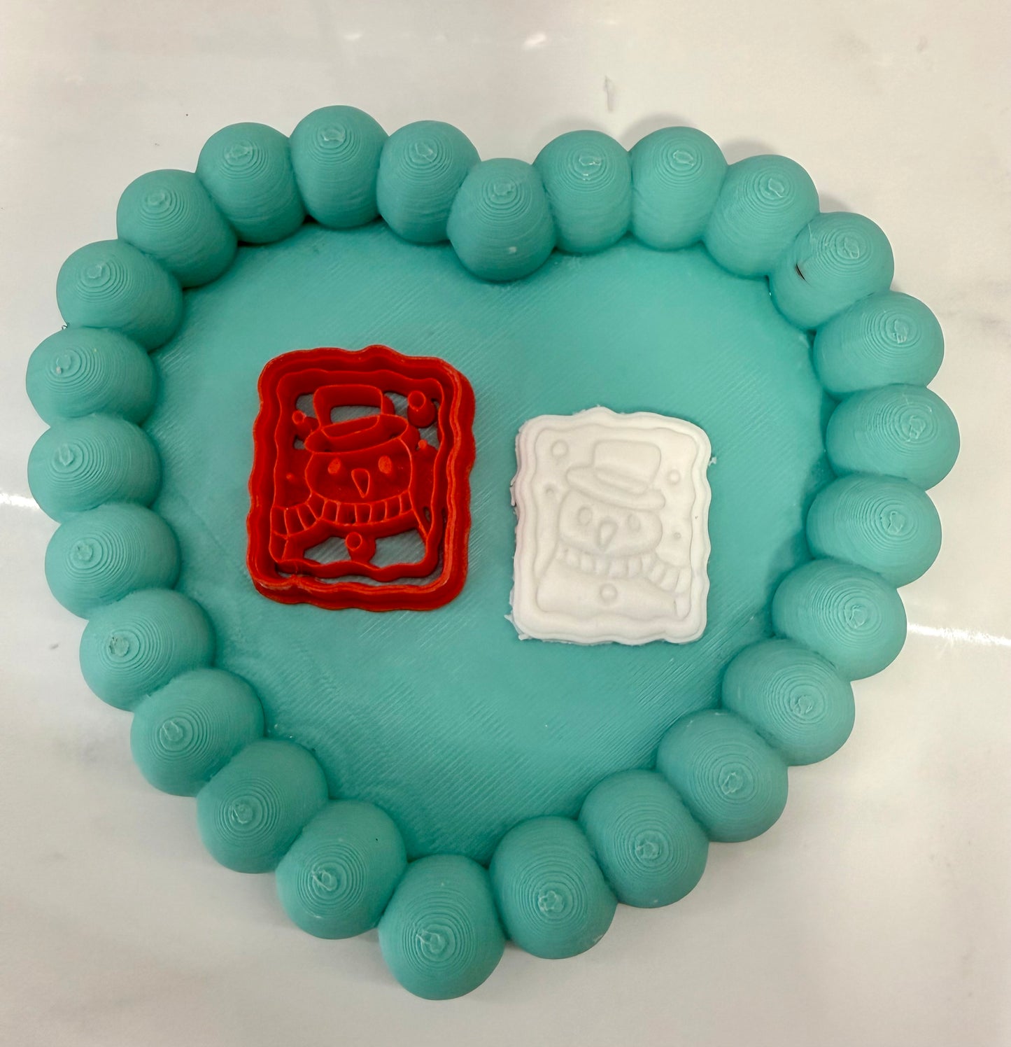 Cortador Cuadrito muñeco nieve