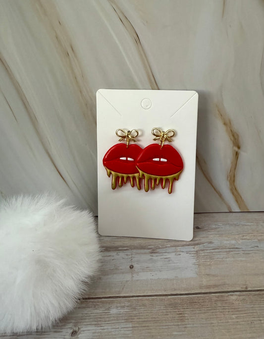 Pendientes Boca glamurosa