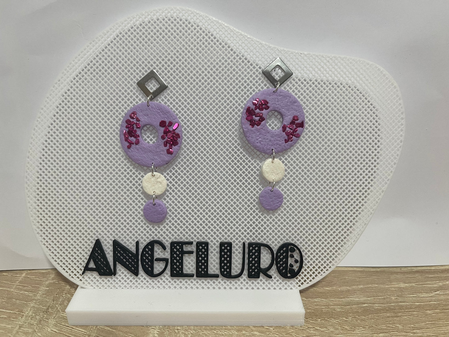 Pendientes Platillos Lilas