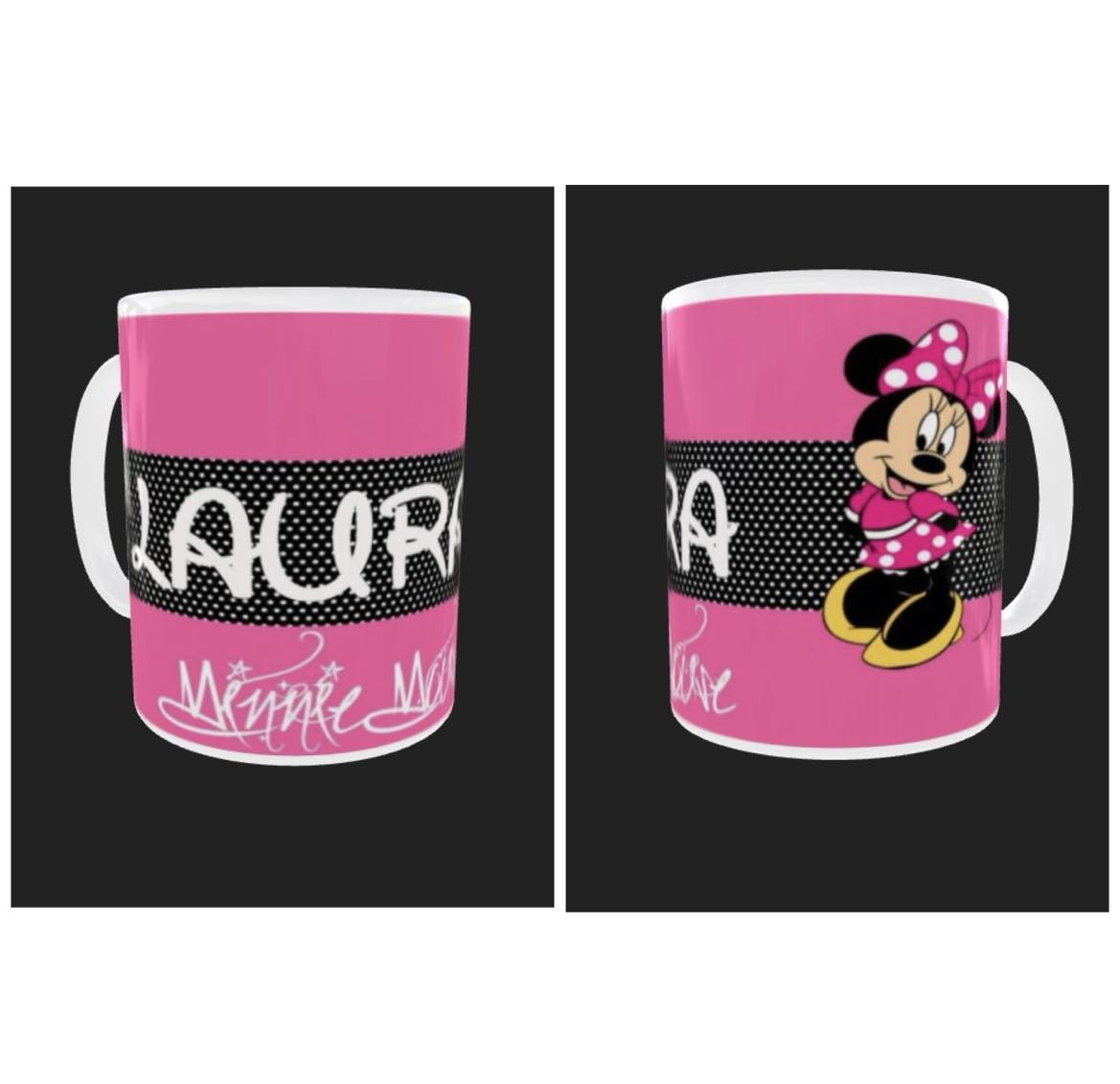 Taza Minnie Mouse con nombre