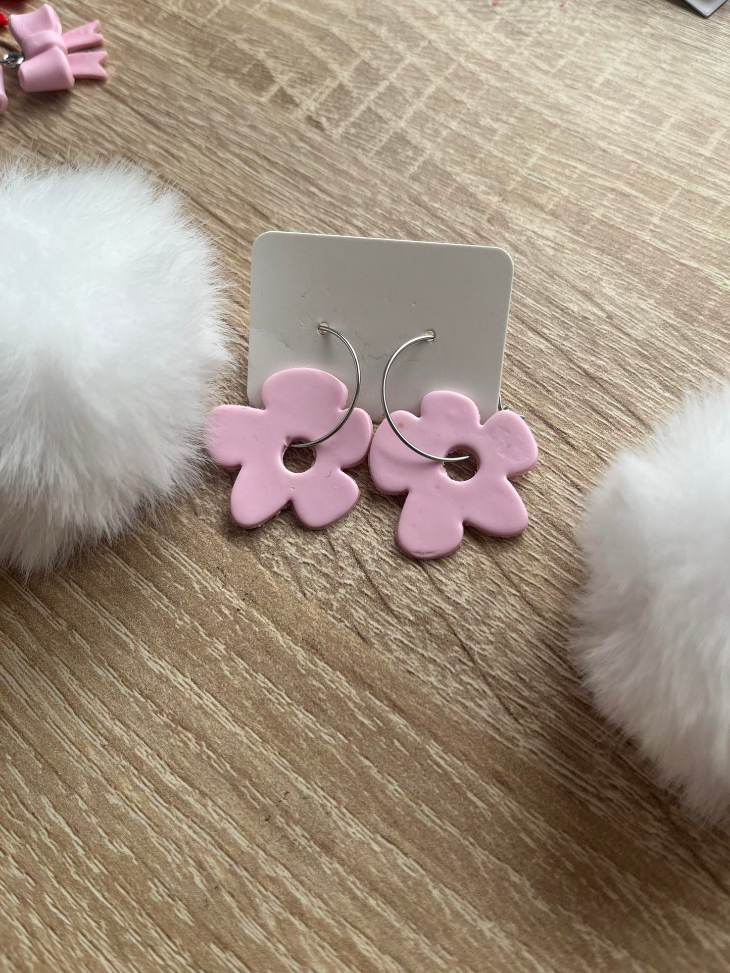 Pendientes Flower Pop rosa bebé