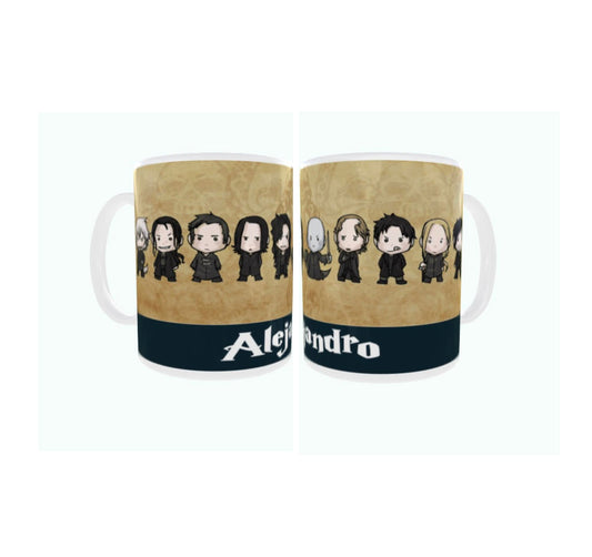 Taza Mortífagos con nombre