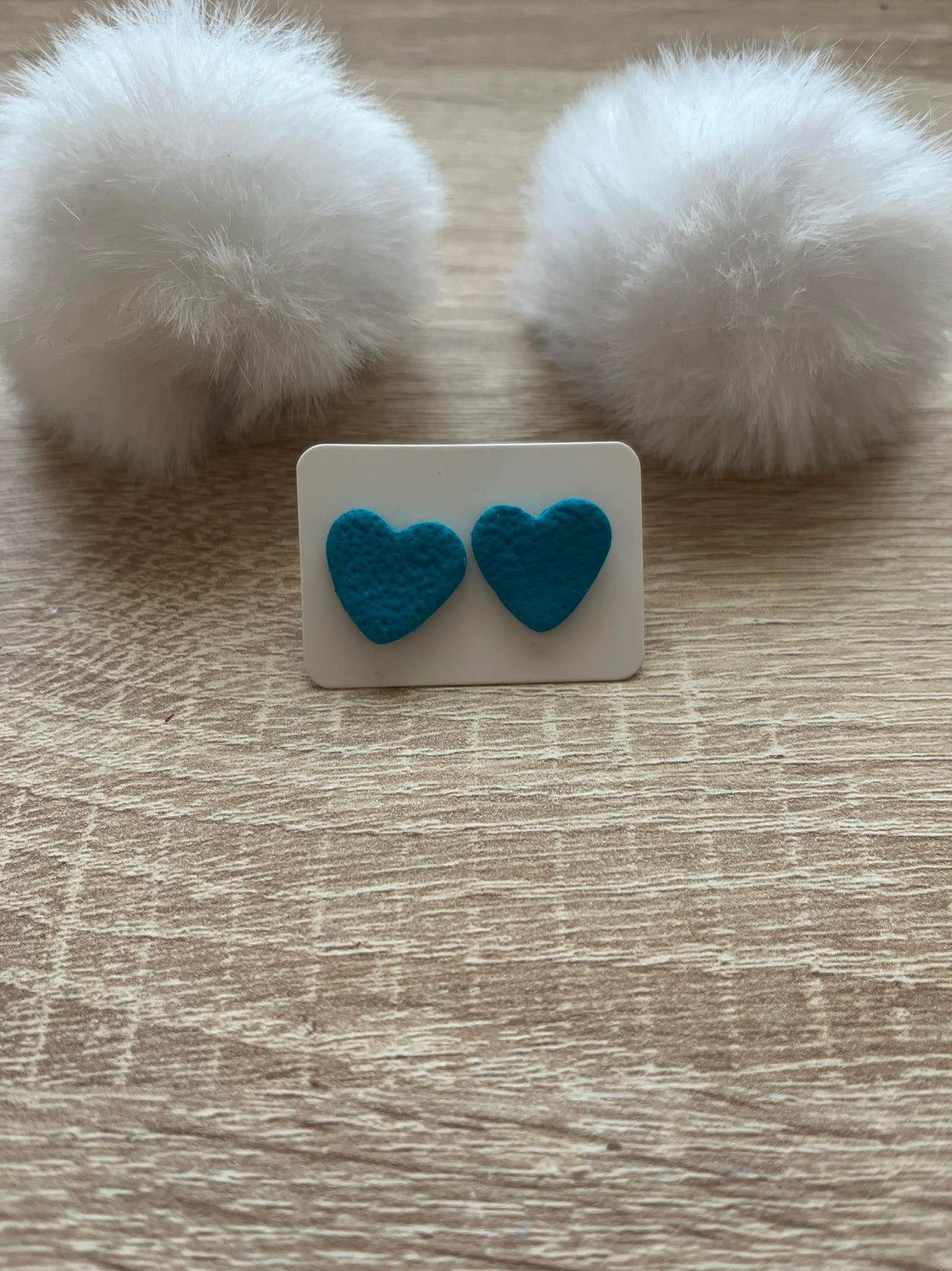 Pendientes Love azul agua