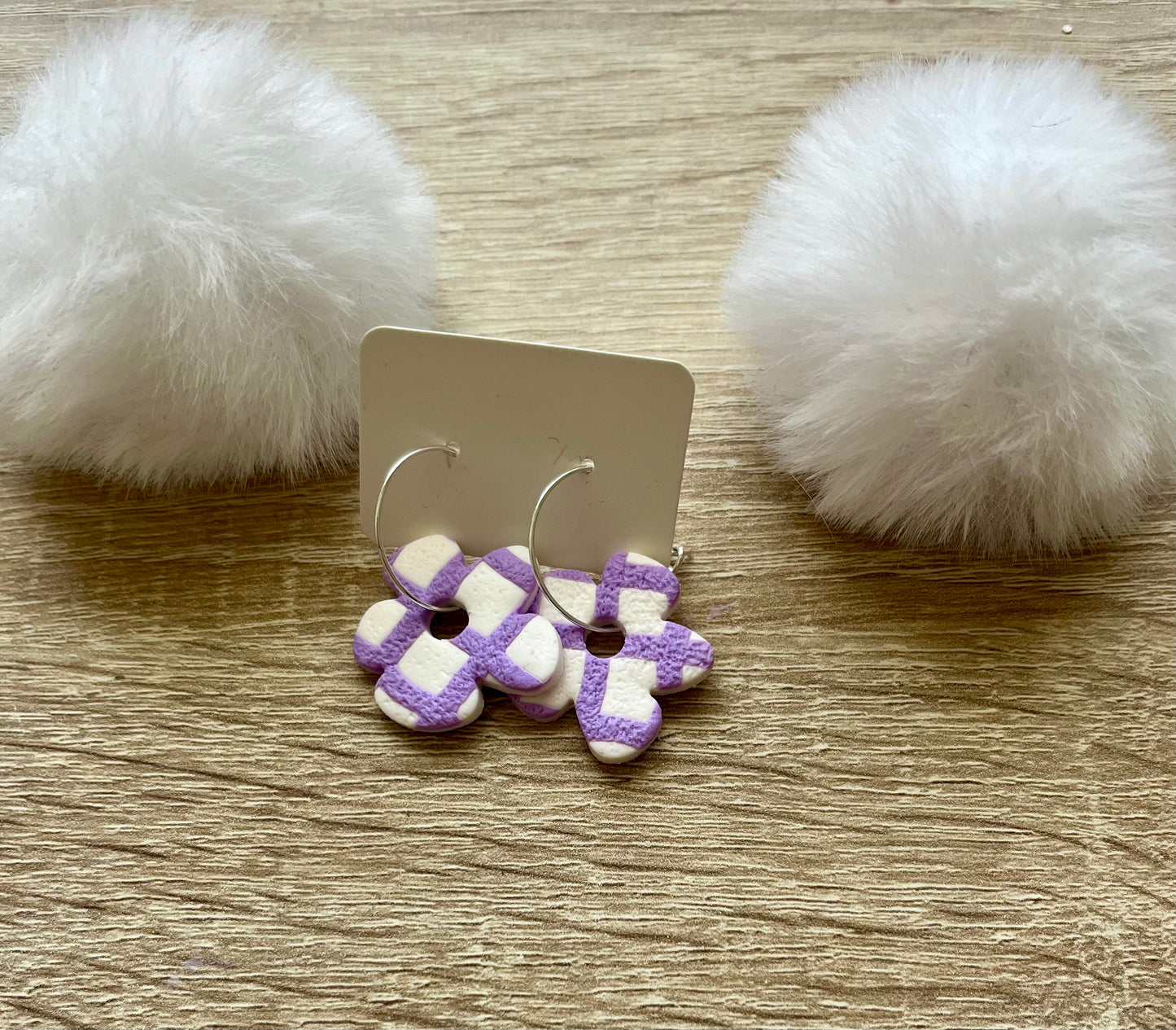 Pendientes Flower Pop Nube Lila