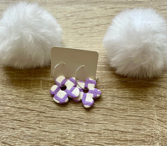 Pendientes Flower Pop Nube Lila