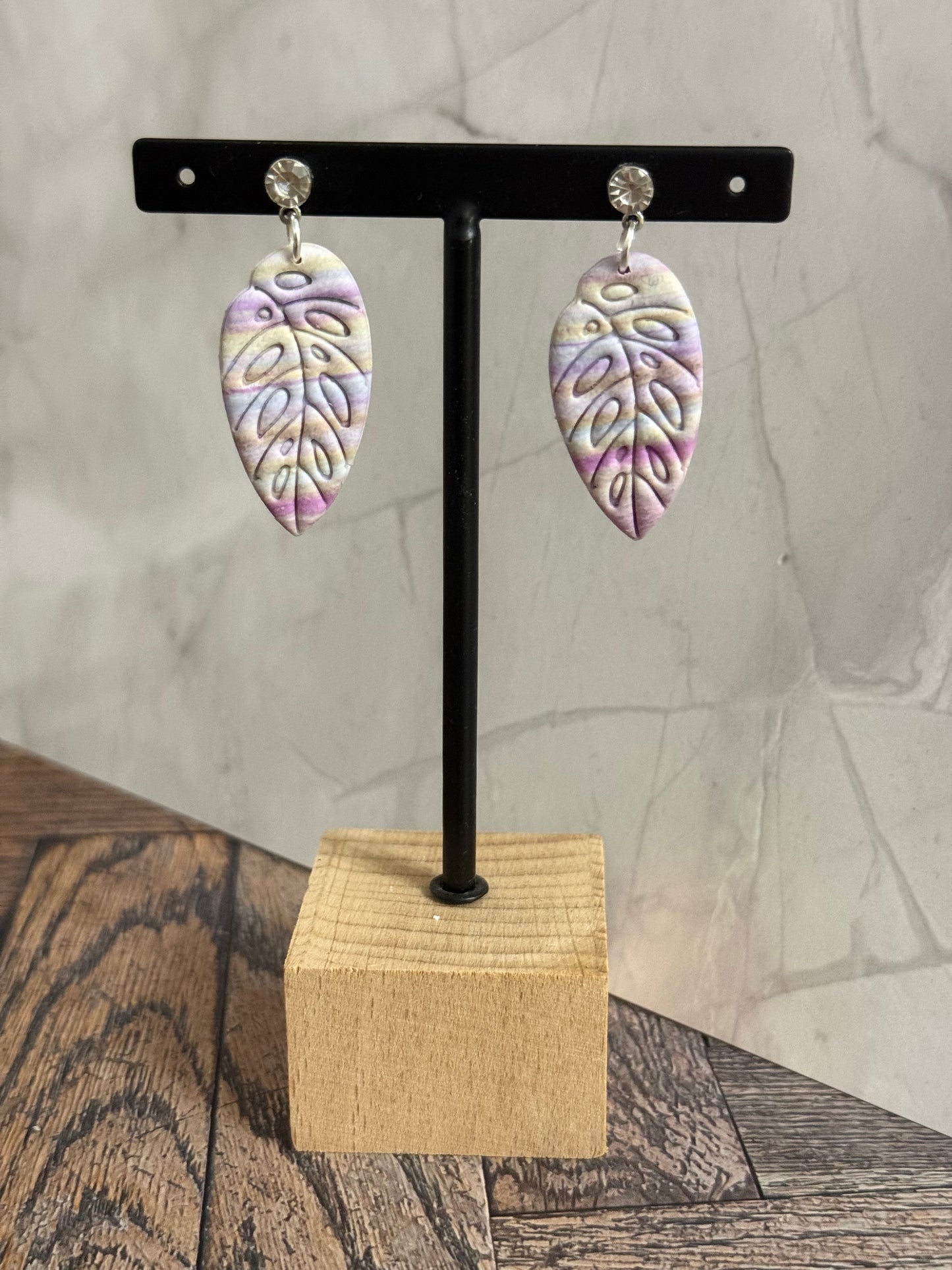 Pendientes hojas dulces