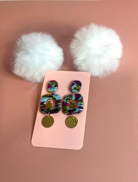 Pendientes cuadrados fénix