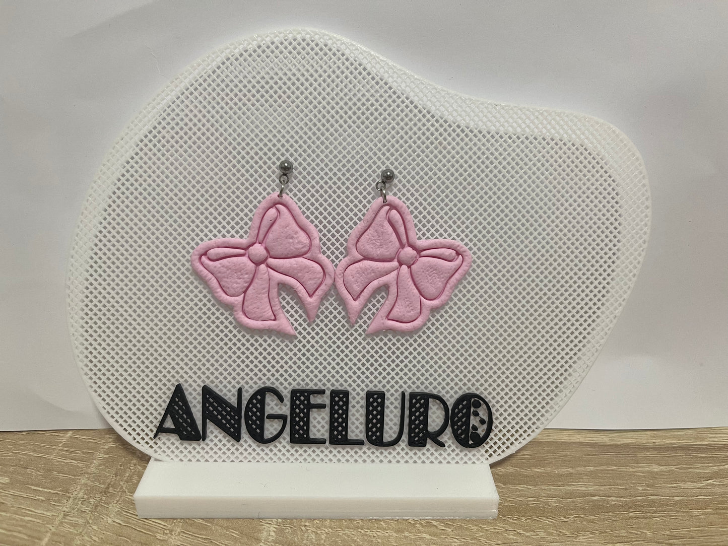 Pendientes Lacito rosa