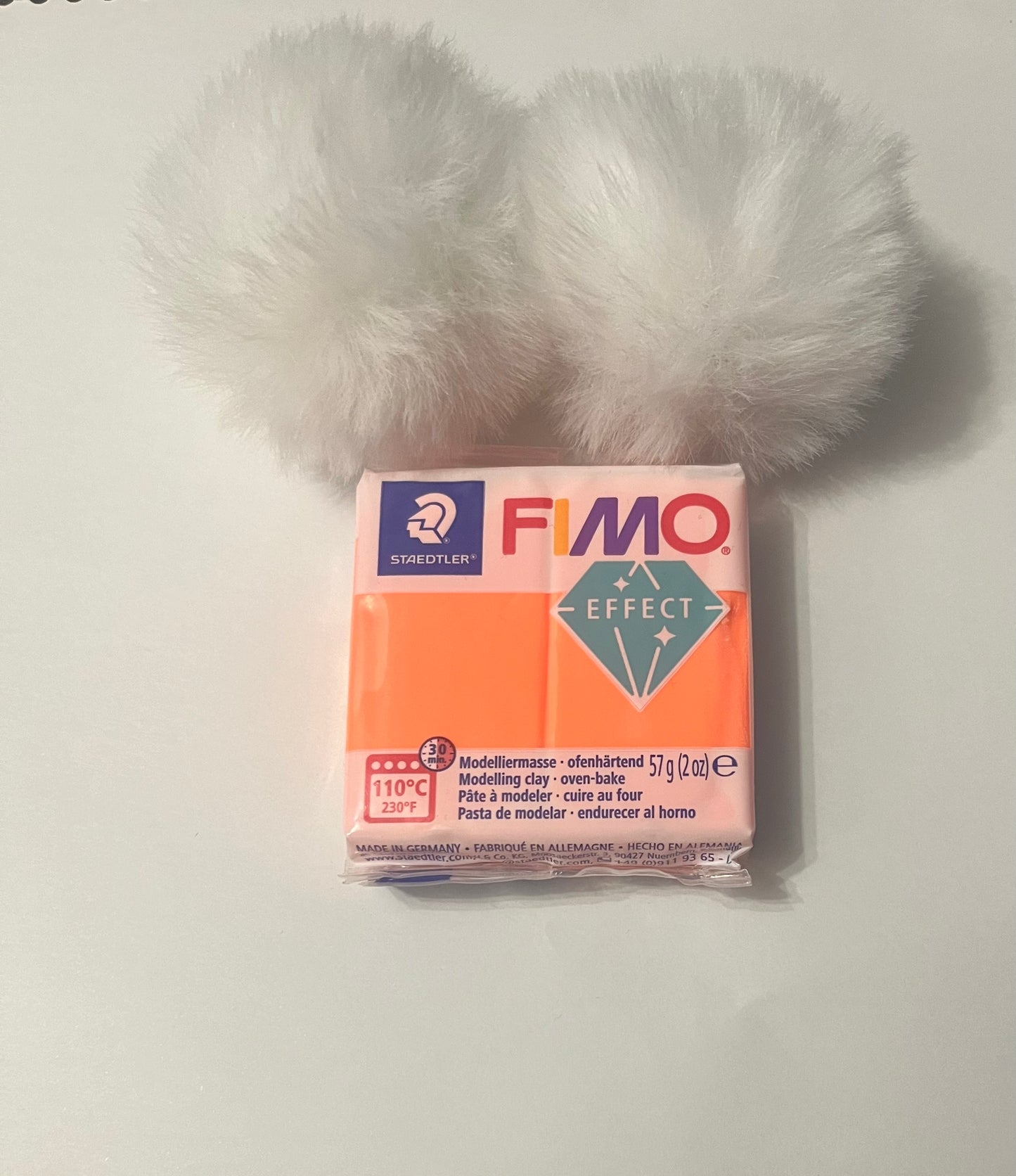 Fimo naranja neón