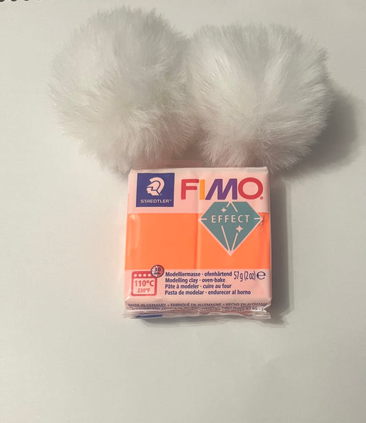Fimo naranja neón