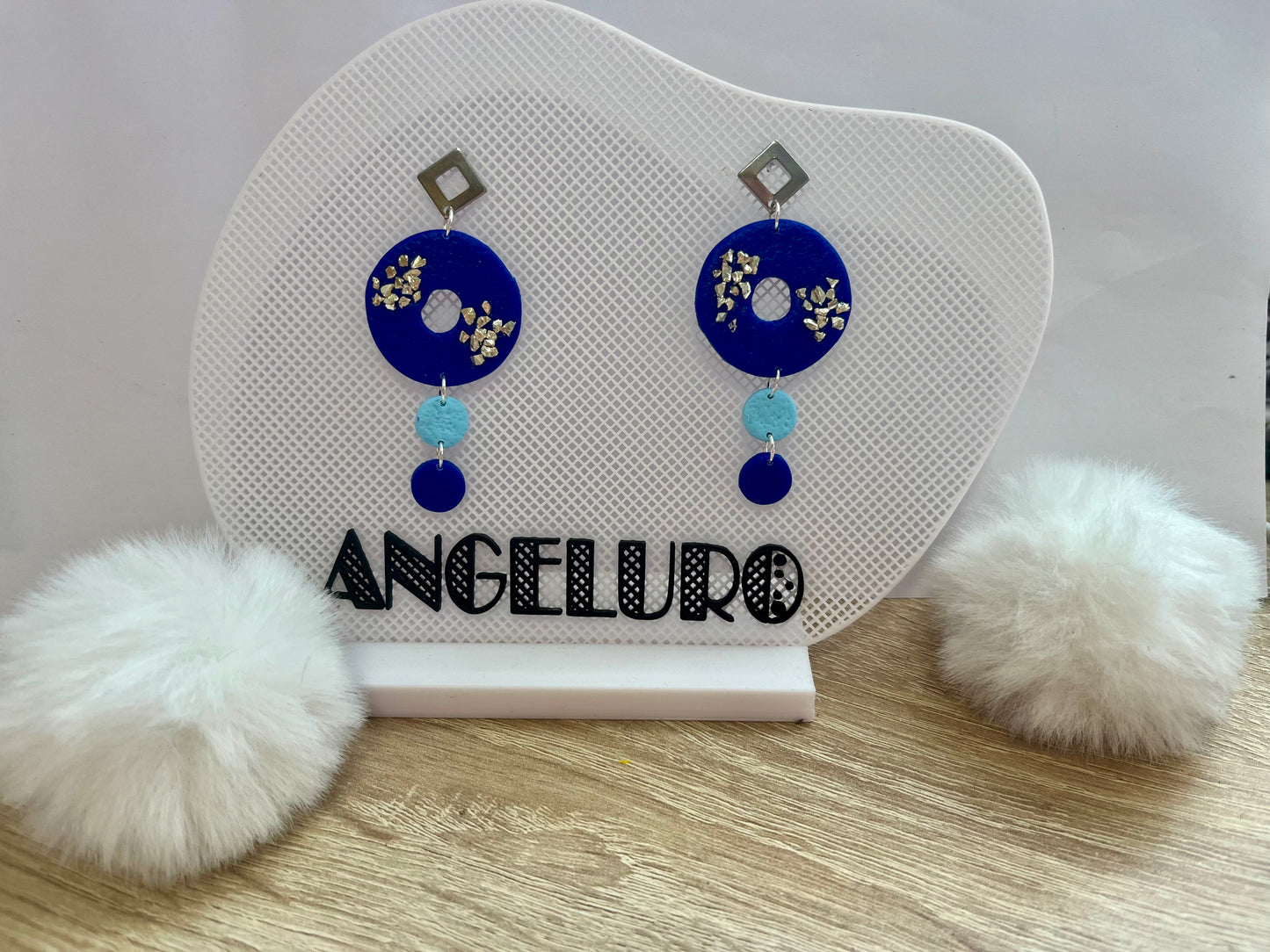 Pendientes Platillos Azul