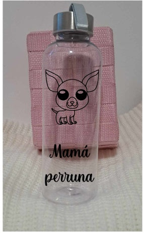 Botella Mascota Chihuahua + nombre