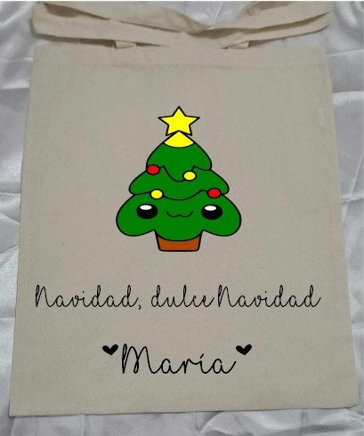 Tote bag Árbol de navidad + texto